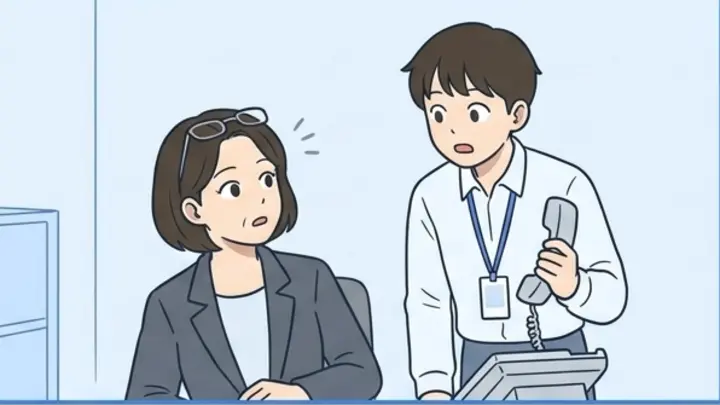 만화: 전화를 받던 직원이 놀란 얼굴로 대표를 돌아본다
